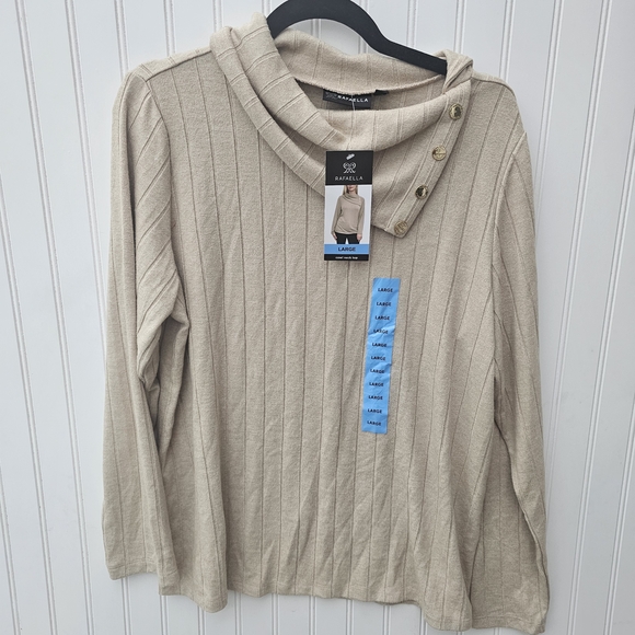 NEW Rafaella Beige Women's Sweater Size Large - Picture 1 of 3